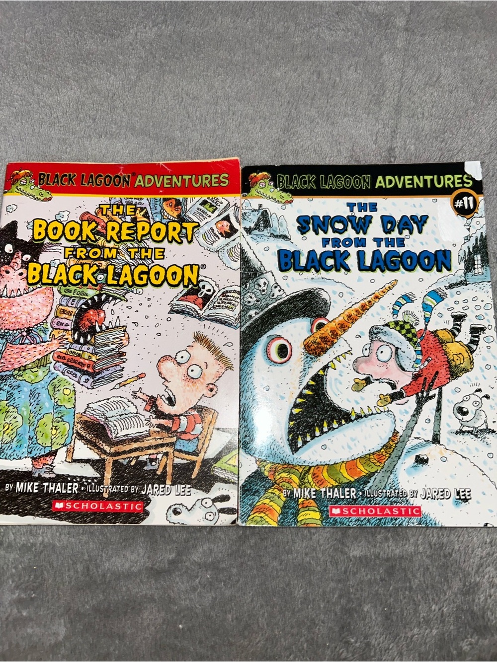 Lot Of 2 Paperback Chapter Books From The Black Lagoon Series by Mike Thaler